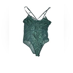Elegant Green Lace Bodysuit